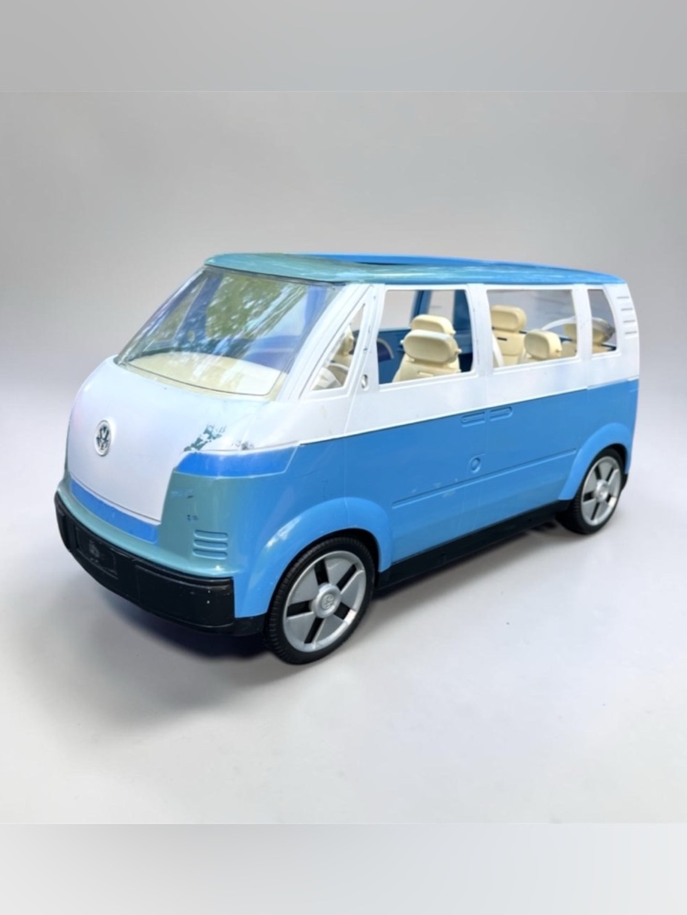 Barbie Blue and White Toy Van vintage 2002 VW BUS